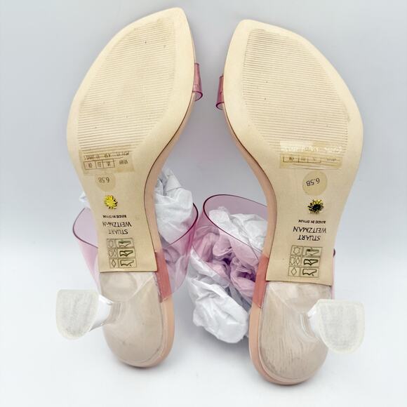 Stuart Weitzman Womens Kristal High Heel Sandals US 6.5 Pink Clear NIB - Picture 12 of 13